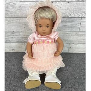 SASHA DOLL BABY Rosie Blonde Hair Brown Eyes 12in Pink Floral Outfit